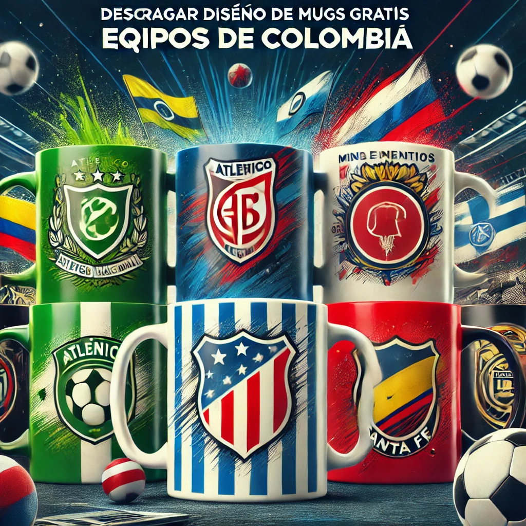 Descargar diseño de mugs gratis equipos de colombia