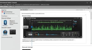 How to Get Bluetooth in Universal Audio Console